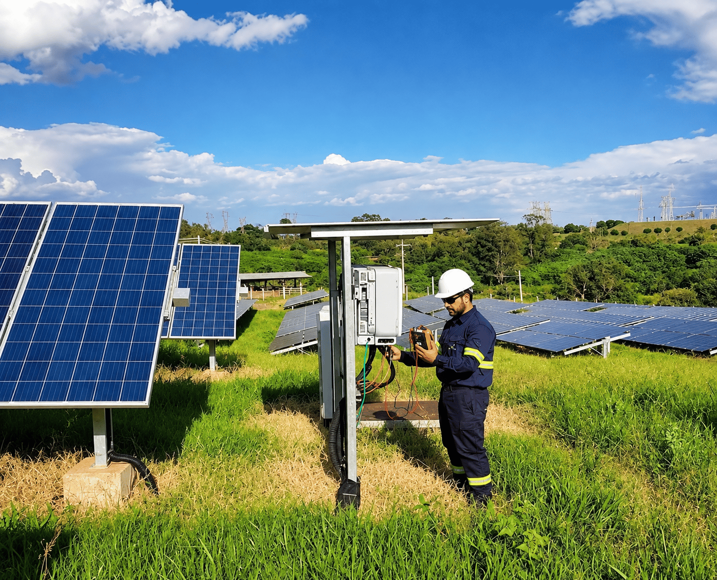 Manutenção técnica em sistema fotovoltaico